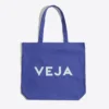 Borsa tote in cotone indaco Borsa tote in cotone indaco