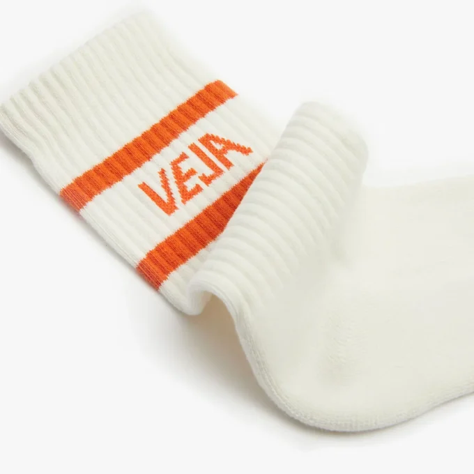 Calzini Iconic Cotone Bianco Arancione