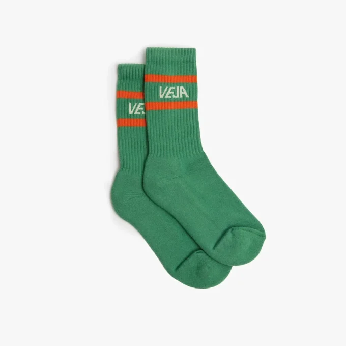 Calzini Iconic Cotone Verde Bianco Arancione