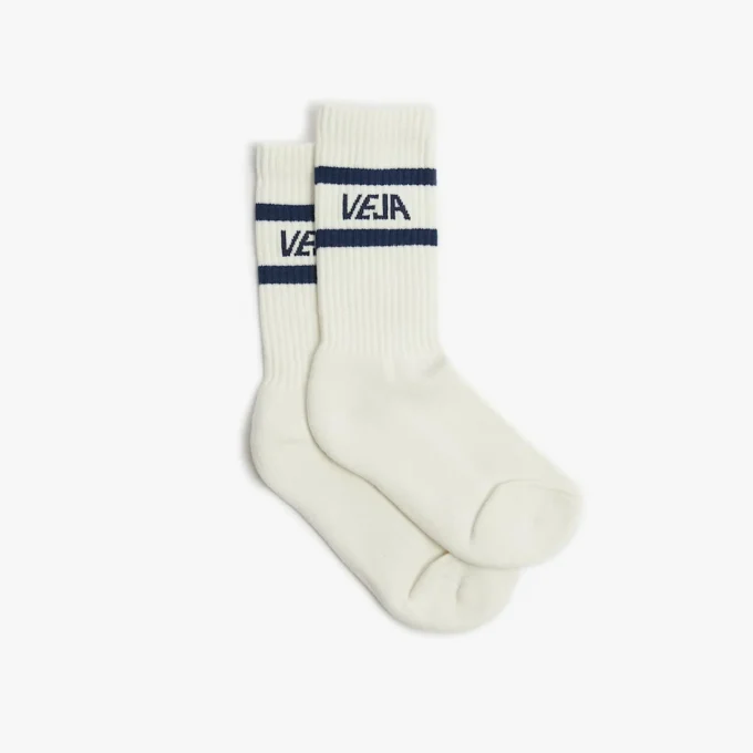 Calzini Iconic in cotone bianco e blu