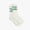 Calzini Iconic in cotone bianco e verde