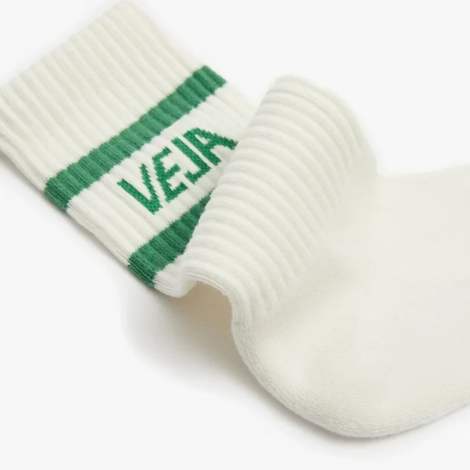 Calzini Iconic in cotone bianco e verde