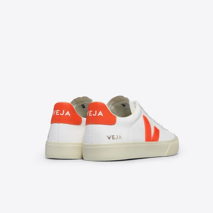 Campo Leather Bianco Arancione Fluo Campo Leather Bianco Arancione Fluo