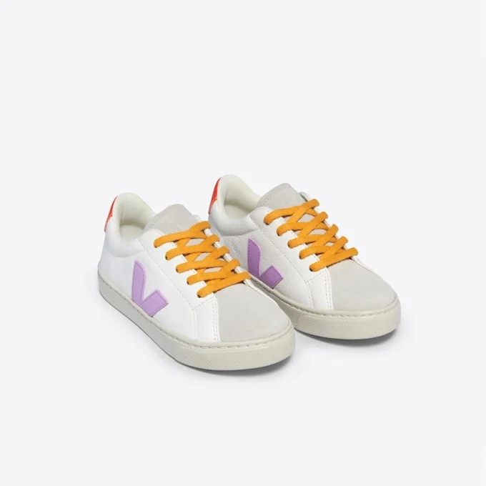 Pelle Esplar Bianca Orchidea Arancione Fluo Pelle Esplar Bianca Orchidea Arancione Fluo