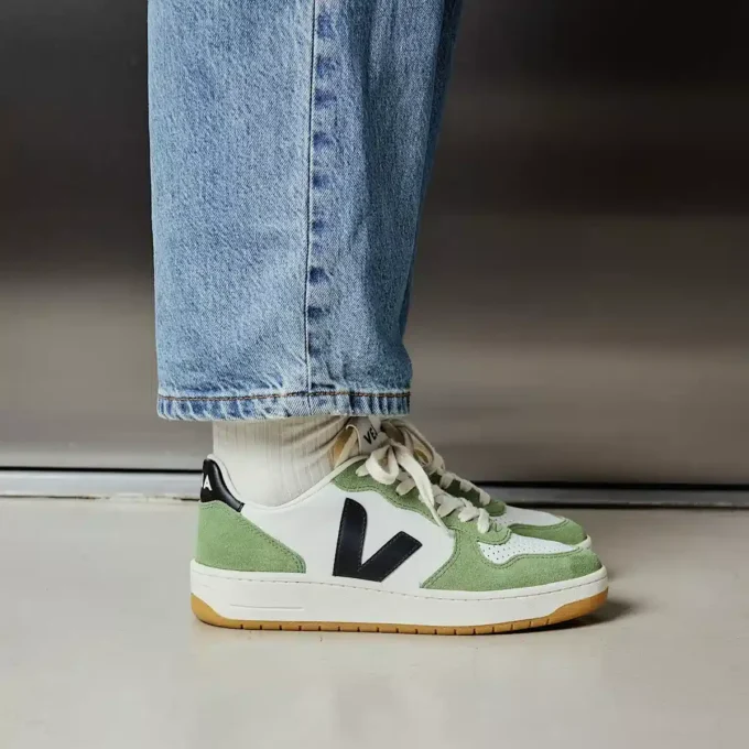 V-10 Pelle Bianco Nero Kiwi V-10 Pelle Bianco Nero Kiwi