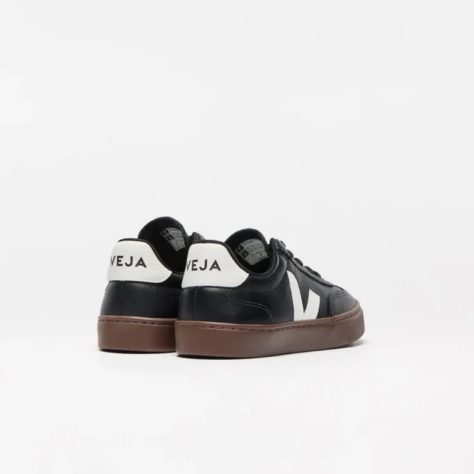 Volley Lacci elastici Pelle Nero Bianco Corteccia Volley Lacci elastici Pelle Nero Bianco Corteccia