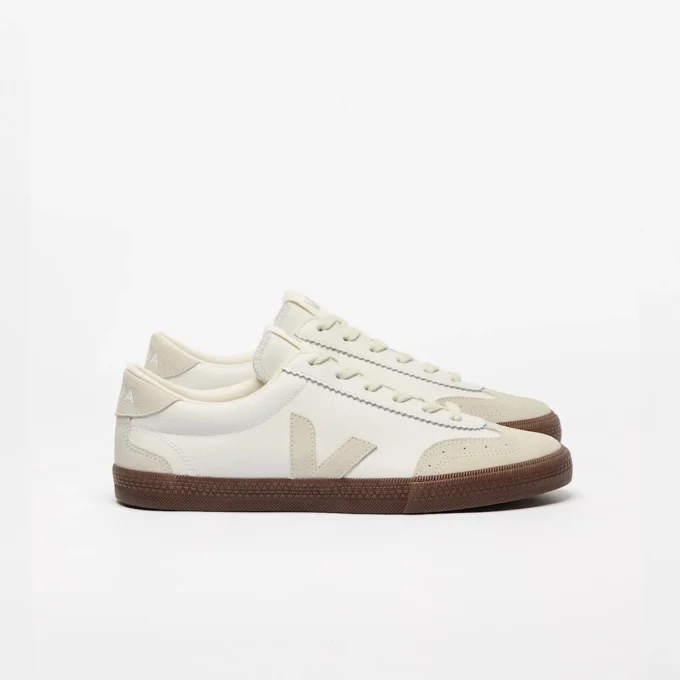 Volley Leather White Natural Bark Volley Leather White Natural Bark