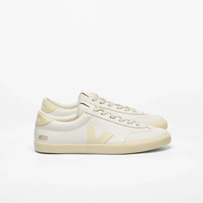 Volley Signature Pelle Bianca Calcaire Volley Signature Pelle Bianca Calcaire