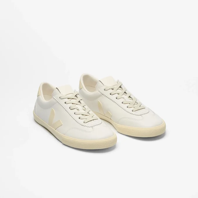 Volley Signature Pelle Bianca Calcaire Volley Signature Pelle Bianca Calcaire